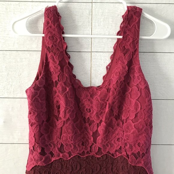 Anthropologie Moulinette Soeurs Carmindy Dress Red Lace Sleeveless - Picture 3 of 10